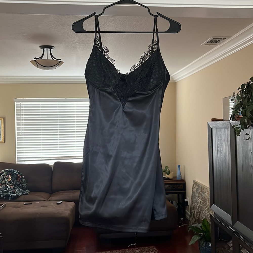 Little Black Dress, lacy detail and mesh sides